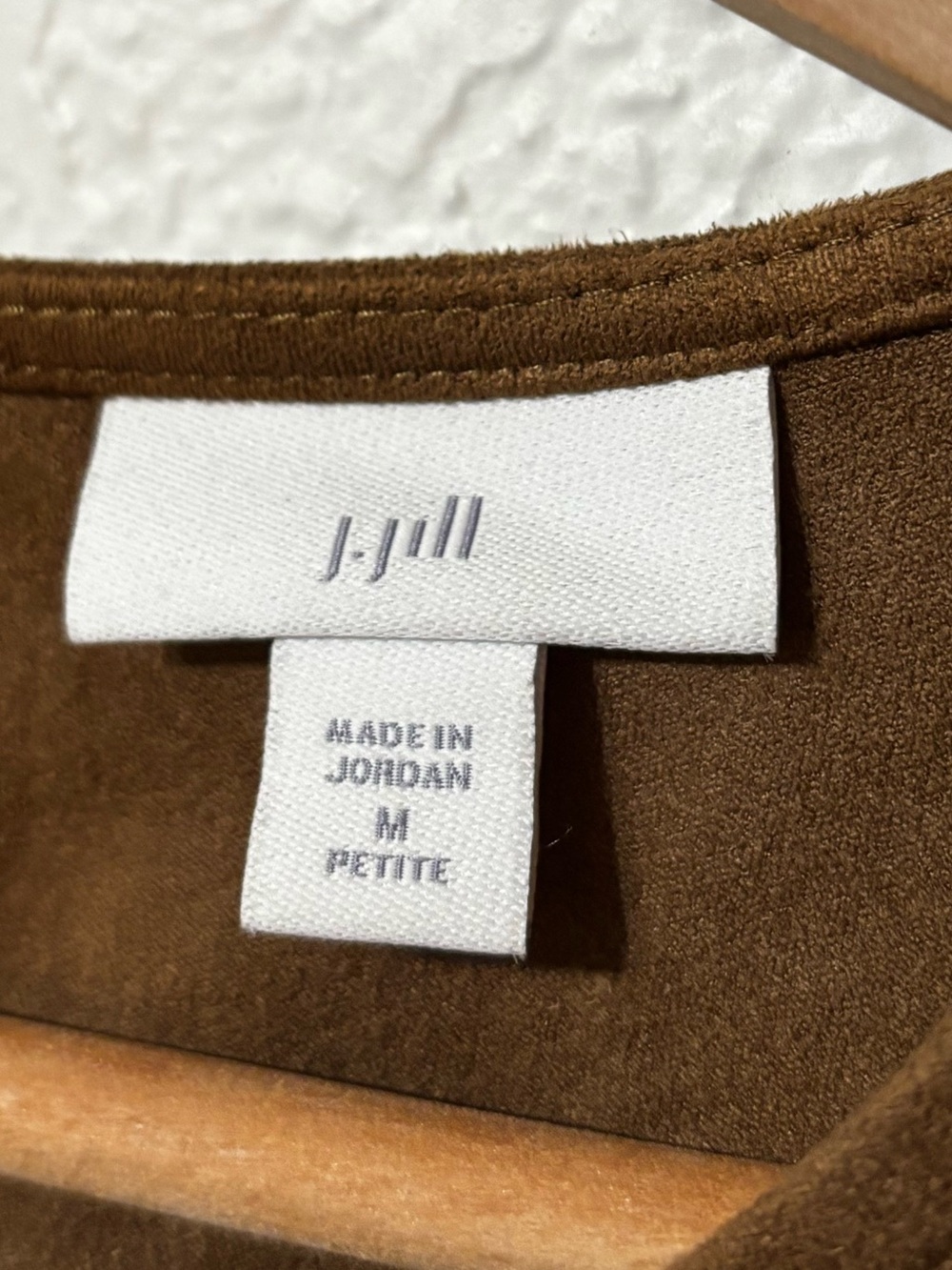 J. Jill Faux Suede Short Sleeve Shirt Medium Petite - Picture 2 of 6